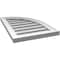 Ekena Millwork Quarter Round Top Right Surface Mount PVC Gable Vent w/ 2"W x 1-1/2"P Brickmould Frame, 16"W x 24"H GVPQR16X2402SF - alternate 2